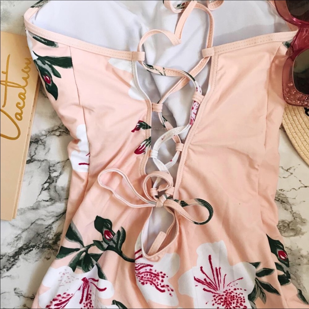 NWT Sweet flower print one piece swimsuit - Picture 5 of 6